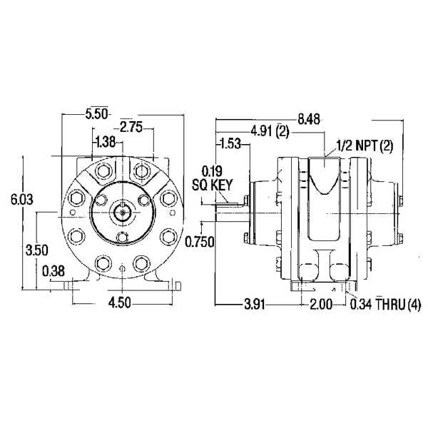 Air Motor, 5 HP, 175 cfm, 2500 rpm
