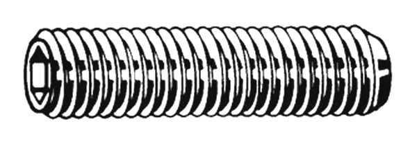 Socket Set Screw, Cup, 10-32x3/8, PK100, Finish: Plain