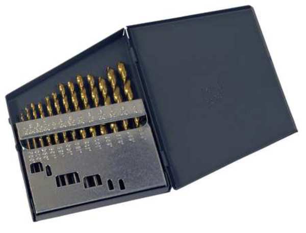 13PC 135Â° Heavy-Duty Jobber Length Drill Set Chicago-Latrobe 150ASP-TN TiN HSS 1/16-1/4x1/64