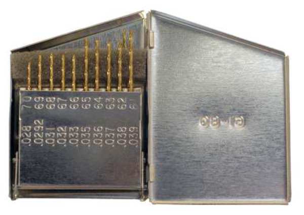 20PC 135Â° Heavy-Duty Jobber Length Drill Set Chicago-Latrobe 150ASP-TN TiN HSS #61-#80