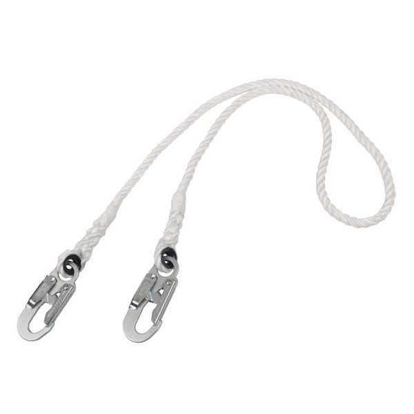 Positioning Lanyard, 6 ft., 310 lb. Weight Capacity, White