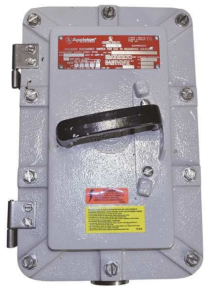 Nonfusible Hazardous Location Safety Switch, 600V, 3PST