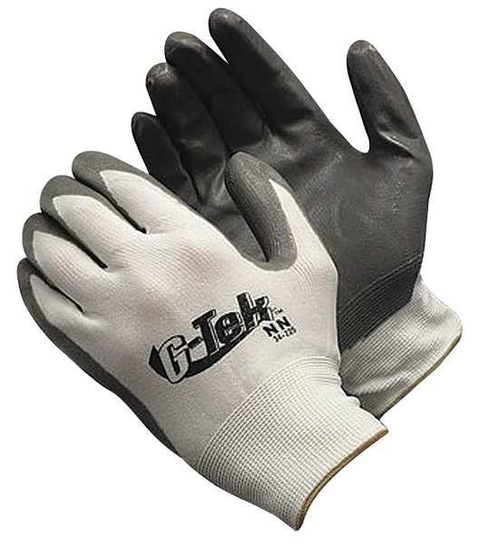 Coated Gloves, XS, Gray/White, PK12