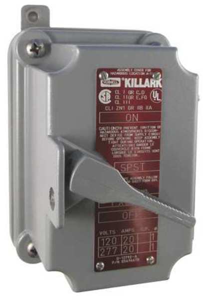 Manual Motor Switch, HazLoc, 600V, 2 Pole
