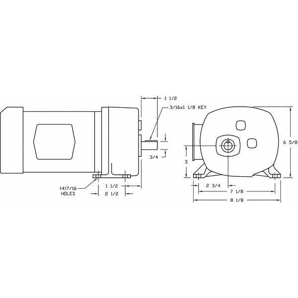 DC Gearmotor, 960.0 in-lb Max. Torque, 14 RPM Nameplate RPM, 90V DC Voltage