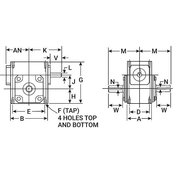 Speed Reducer, Indirect Drive, 15:1