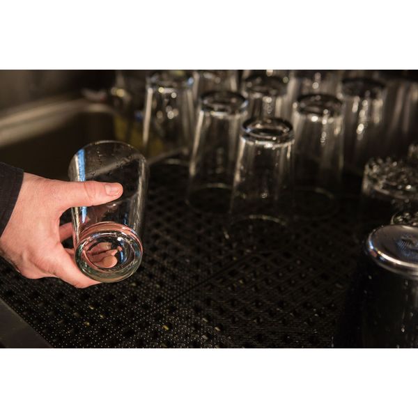 Bar Mat 12x12, Plastic, Black