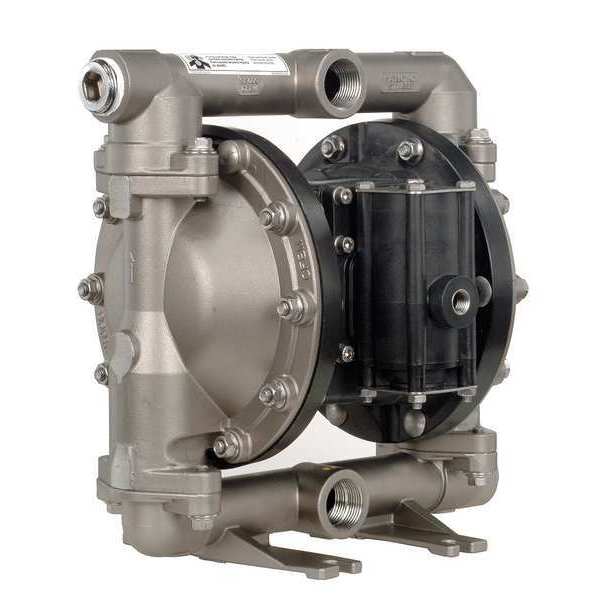 Double Diaphragm Pump, Stainless steel, Air Operated, PTFE, 52 GPM