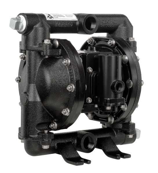 Double Diaphragm Pump, Cast iron, Air Operated, Santoprene, 52 GPM