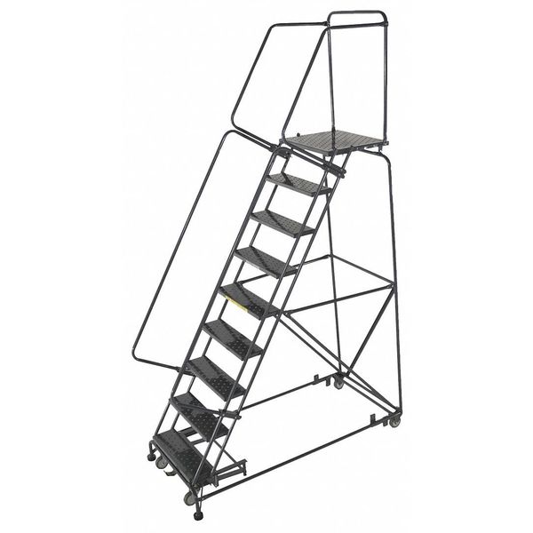 123 in H Steel Rolling Ladder, 9 Steps
