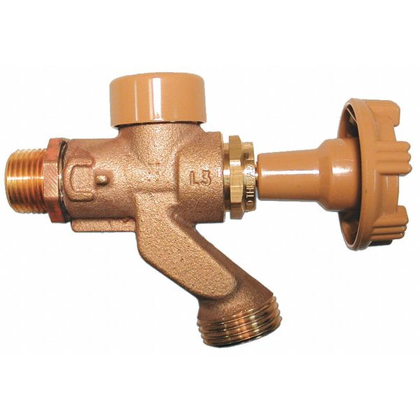 Anti-Siphon Hose Bibb, 1/2 In, Brass