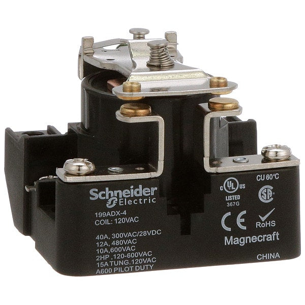 Open Power Relay, Surface Mounted, SPST-NO, 120V AC, 4 Pins, 1 Poles
