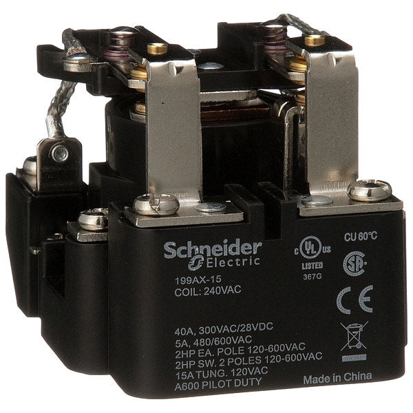 Open Power Relay, Surface Mounted, DPDT, 240V AC, 8 Pins, 2 Poles