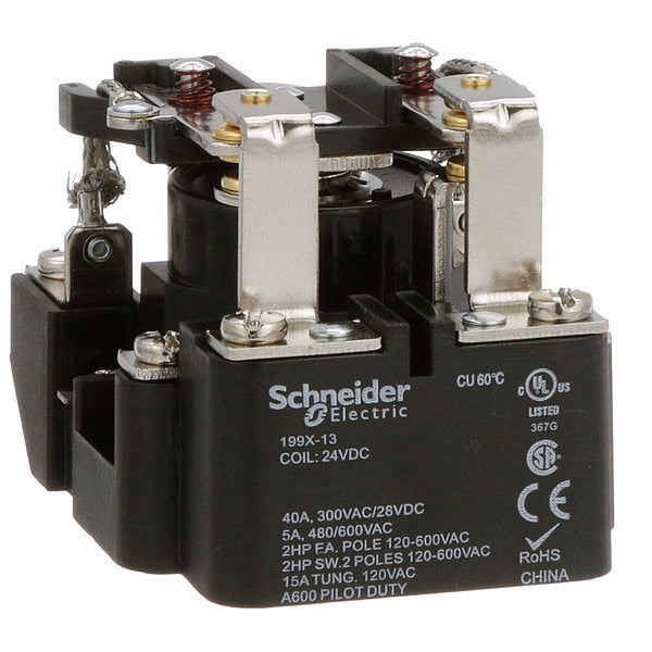 Open Power Relay, Surface Mounted, DPDT, 24V DC, 8 Pins, 2 Poles