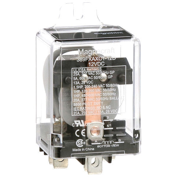 Enclosed Power Relay, 5 Pin, 12VDC, SPDT