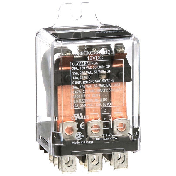 Enclosed Power Relay, Surface (Side Flange) Mounted, 3PDT, 12V DC, 11 Pins, 3 Poles