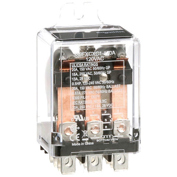 Enclosed Power Relay, Surface (Side Flange) Mounted, 3PDT, 120V AC, 11 Pins, 3 Poles