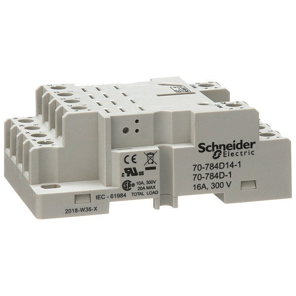Rlay Scket, Finger Safe, Square, 14 Pin, 16A