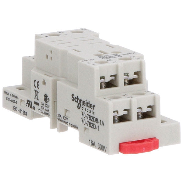 Relay Socket, Finger Safe, Square, 8 Pin