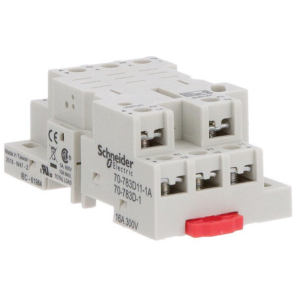 Relay Socket, Finger Safe, Square, 11 Pin