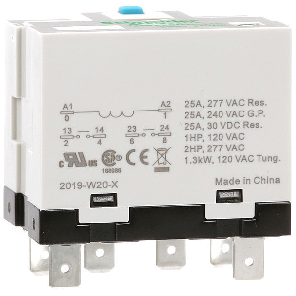 Enclosed Power Relay, 6 Pin, 24VDC, DPST-NO