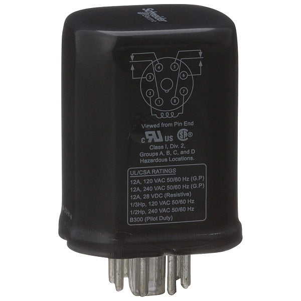 Hermetically Sealed Relay, 240V AC Coil Volts, Octal, 8 Pin, DPDT