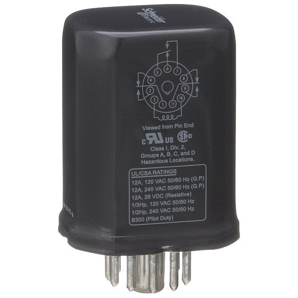 Hermetically Sealed Relay, 24V AC Coil Volts, Octal, 11 Pin, 3PDT