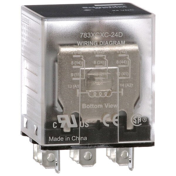 General Purpose Relay, 24V DC Coil Volts, Square, 11 Pin, 3PDT