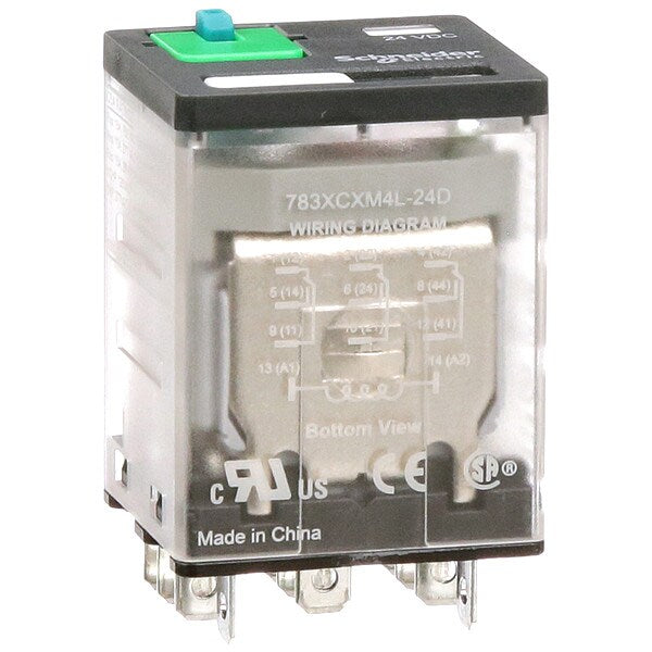General Purpose Relay, 24V DC Coil Volts, Square, 11 Pin, 3PDT