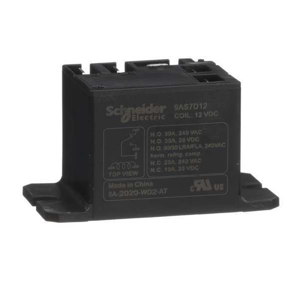 Enclosed Power Relay, Surface (Top Flange) Mounted, SPDT, 12V DC, 5 Pins, 1 Poles