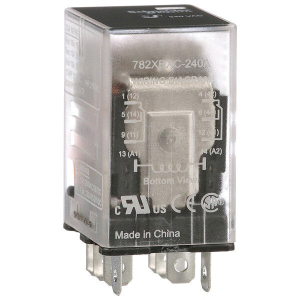 General Purpose Relay, 240V AC Coil Volts, Square, 8 Pin, DPDT