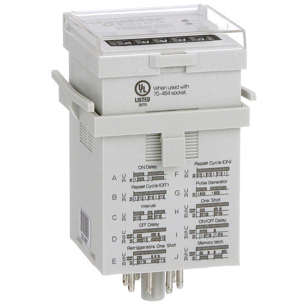 Time Delay Rlay, 12 to 240VAC/DC, 12A, SPDT