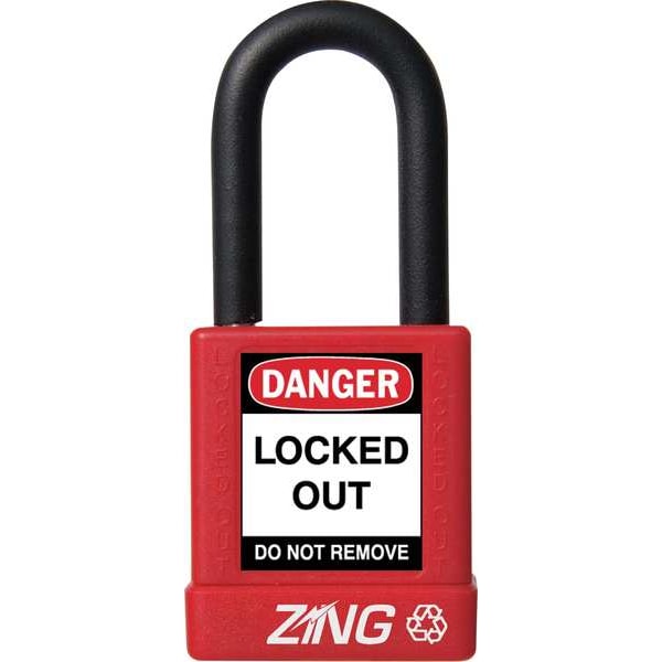 Lockout Padlock, KD, Red, 1-3/4