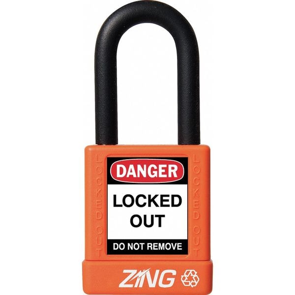 Lockout Padlock, KD, Orange, 1-3/4