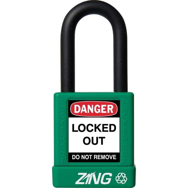 Lockout Padlock, KD, Green, 1-3/4