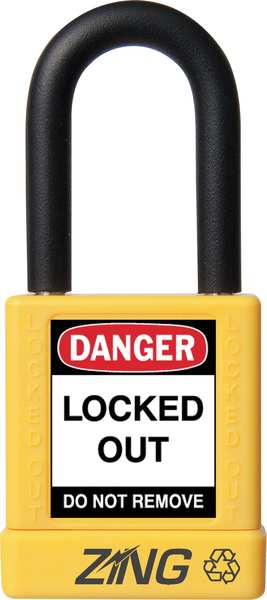 Lockout Padlock, KD, Yellow, 1-3/4