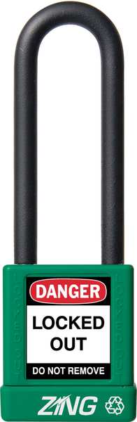 Lockout Padlock, KD, Green, 1-3/4