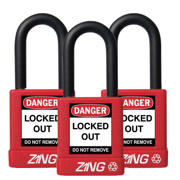 Lockout Padlock, KA, Red, 1-3/4