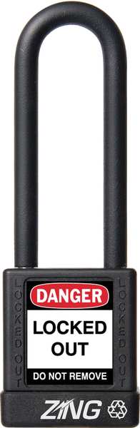 Lockout Padlock, KA, Black, 1-3/4