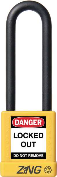 Lockout Padlock, KA, Yellow, 1-3/4