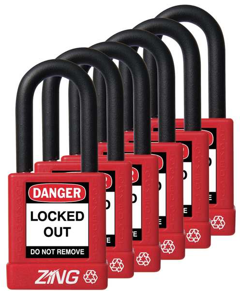 Lockout Padlock, KA, Red, 1-3/4