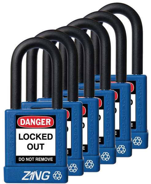 Lockout Padlock, KA, Blue, 1-3/4
