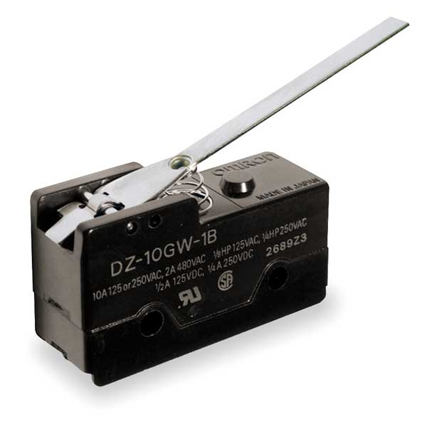 Industrial Snap Action Switch, Hinge, Lever Actuator, DPDT, 10A @ 240V AC Contact Rating