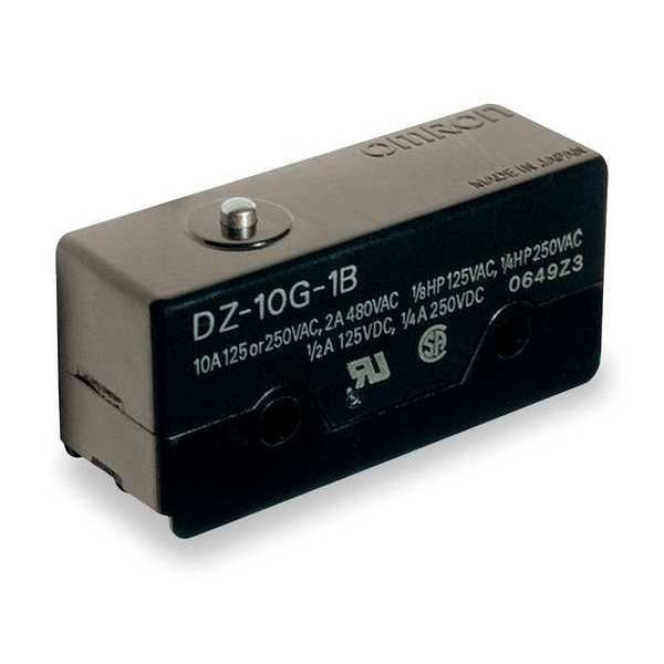 Industrial Snap Action Switch, Pin, Plunger Actuator, DPDT, 10A @ 240V AC Contact Rating