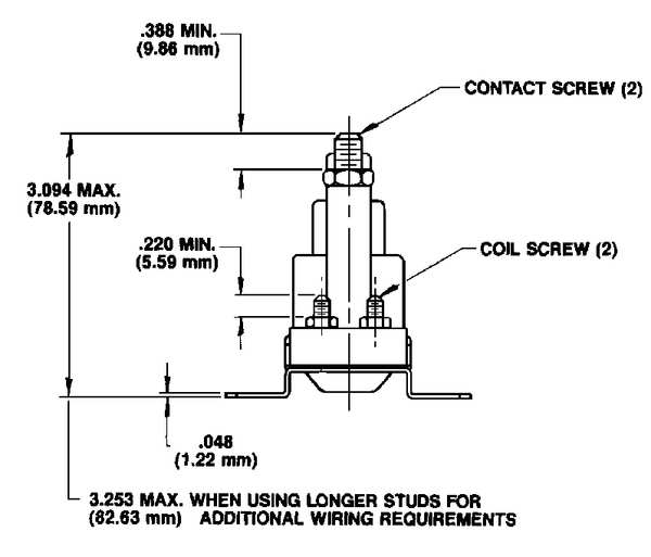 DC Power Solenoid, 12V, Amps 80