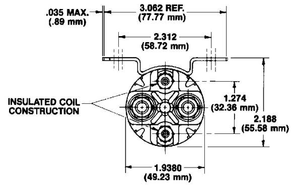 DC Power Solenoid, 12V, 100A
