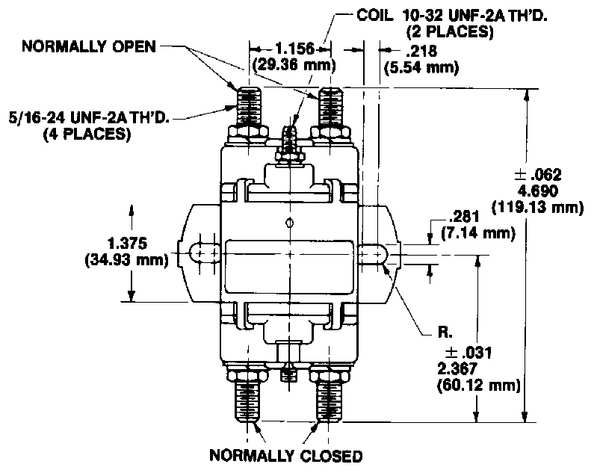 DC Power Solenoid, 12V, 100A
