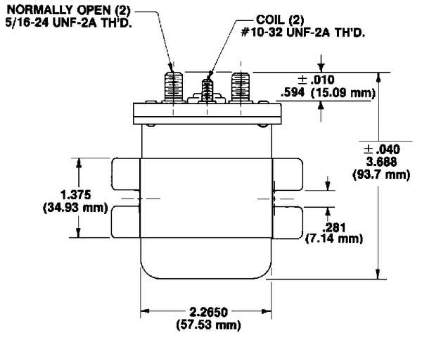DC Power Solenoid, 36V, Amps 200