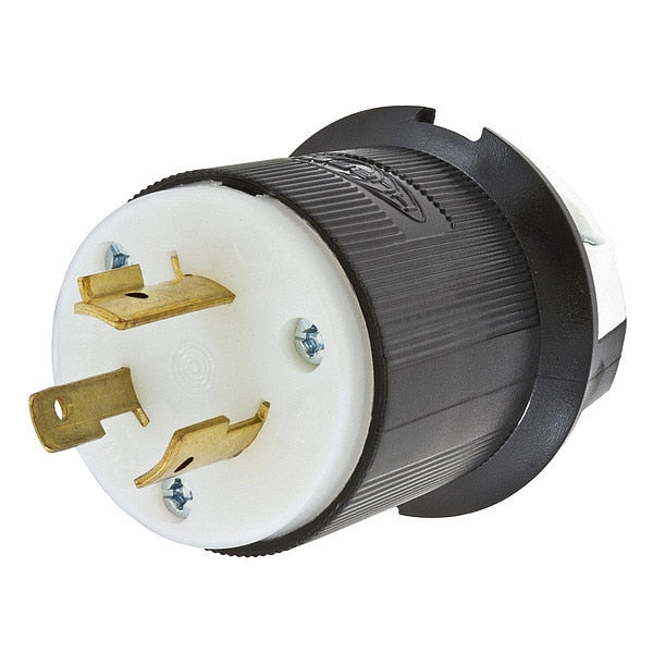 20A Twist-Lock Plug 2P 3W 480VAC L8-20P BK/WT