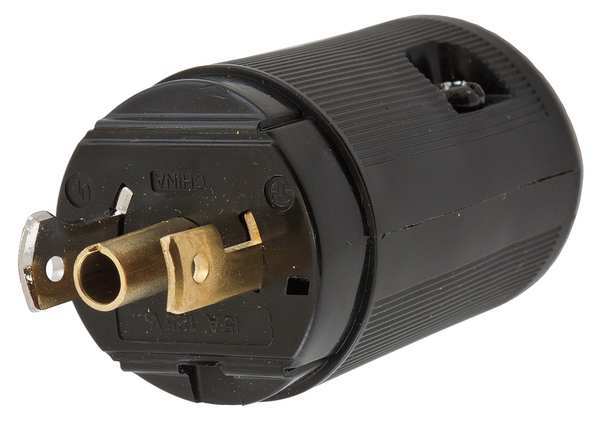 15A Midget Locking Plug 2P 3W 120VAC ML-2P BK